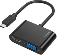 Hama 200313 2in1-USB-C-Adapter auf VGA + HDMI