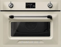 Smeg SO4902M1P, Smeg SO4902M1P Kombi-Mikrowelle 45cm Creme Victoria Design