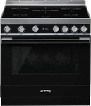 Smeg CPF9IPBL, Smeg CPF9IPBL Portofino-Induktions-Kochzentrum Schwarz 90 cm
