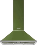 Smeg KPF9OG, Smeg KPF9OG Dekor-Wandhaube Olivfr&uuml;n 90 cm Portofino