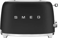 Smeg TSF01BLMEU, Smeg TSF01BLMEU 50's Retro Style 2-Schlitz-Toaster Schwarz Matt