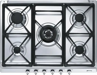 Smeg SDR70XG5, Smeg SDR70XG5 Einbau-Gaskochfeld Edelstahl 70 cm Classici