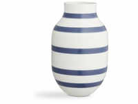 Kähler Design Kähler Omaggio Vase gross aus Keramik - steel blue - Ø 19 cm - Höhe