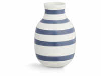Kähler Design Kähler Omaggio Vase klein aus Keramik - steel blue - Ø 8 cm - Höhe