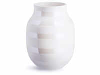Kähler Design Kähler Omaggio Vasen mittel aus Keramik - pearl - Ø 16,5 cm - Höhe