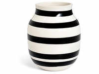 Kähler Design Kähler Omaggio Vasen mittel aus Keramik - black - Ø 16,5 cm - Höhe