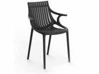 4er Spar-Set | Vondom IBIZA Stuhl mit Armlehnen - schwarz - 57x51x81 cm...
