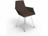 4er Spar-Set | Vondom FAZ Stühle mit Armlehnen - broncefarben - 57x50x80 cm