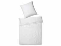 elegante Breeze Bettwäsche aus Halbleinen - weiß - 135x200 / 40x80 cm