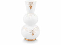 Pip Studio Royal Winter Vase - white-goldfarbig - rund - 15 cm 51102071