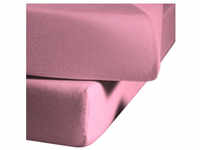 fleuresse Colours L Haustuch - Bettlaken ohne Gummizug - pink - 220x260 cm