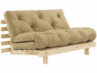 Karup Design ROOTS Schlafsofa - raw/wheat beige - Sofa: 140x105x85 cm, Bett: