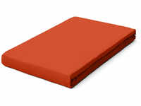 schlafgut Pure Boxspring Bio-Spannbettlaken - red mid - 180-200x200-220 cm