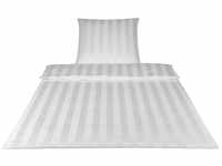 Elegante Noblesse Bettwäsche aus Mako-Satin - weiß - 135x200 / 80x80 cm