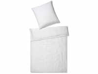 elegante Leinen Bettwäsche-Set aus Leinen - weiß - 135x200 / 80x80 cm