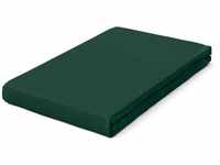 schlafgut Pure Boxspring Bio-Spannbettlaken - green deep - 90-100x190-220 cm