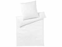 Elegante Solid Jersey Bettwäsche aus Mako-Jersey - Weiß - 155x220 / 80x80 cm