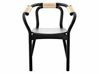 Normann Copenhagen Knot Chair Stuhl - black/nature - H 72 x L 59 x T 51 cm