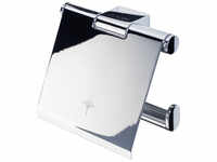 JOOP! FIXED ACCESSORIES Toilettenpapierhalter mit Deckel - silber - 123x120x38 mm