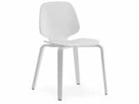 Normann Copenhagen My Chair Stuhl mit Eschenholz - White - H 80 x L 48 x T 50 cm