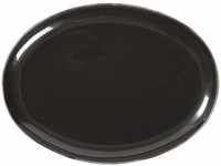 4er Spar-Set | Broste Copenhagen Nordic Coal Platten oval - charcoal - 4 Stück...