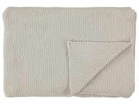 Marc O'Polo Nordic knit Strickdecke aus Bio-Baumwolle - oatmeal - 130x170 cm