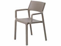 6er Spar-Set | Nardi Trill Stühle mit Armlehnen Outdoor - tortora: Breite: 58,5 cm,