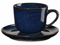 ASA saisons Espressotasse mit Unterteller - midnight blue - 8,5 x 6,7 x 5,5 cm