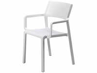 6er Spar-Set | Nardi Trill Stühle mit Armlehnen Outdoor - bianco: Breite: 58,5 cm,