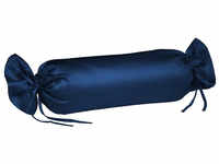 fleuresse Colours Nackenrolle aus Mako-Satin - nachtblau - Ø 15 x 40 cm