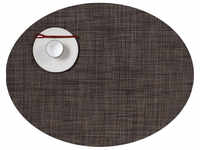 4er Spar-Set | chilewich Mini Basketweave Oval Platzset - dark walnut - 36x49,5...