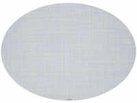 4er Spar-Set | chilewich Mini Basketweave Oval Platzset - sky - 36x49,5 cm