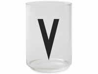 Design Letters Personal Drinking Glass Trinkglas - V - transparent - 300 ml,