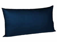 fleuresse Colours Kopfkissenbezug aus Mako-Satin - nachtblau - 40x80 cm