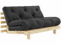 Karup Design ROOTS Schlafsofa - raw/dark grey - Sofa: 140x105x85 cm, Bett: 200x140x20