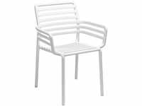 6er Spar-Set | Nardi Doga Armchair Stühle mit Armlehne Outdoor - bianco: Breite: 60