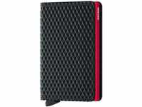 SECRID Slimwallet Cubic Geldbörse / Portemonnaie - black-red - 6,8x10,2x1,6 cm