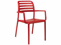 6er Spar-Set | Nardi Costa Stühle Outdoor - rosso: Breite: 58,5 cm, Höhe: 86 cm,