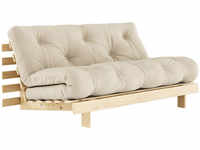 Karup Design ROOTS Schlafsofa - raw/beige - Sofa: 160x105x85 cm, Bett: 200x160x20 cm