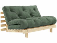 Karup Design ROOTS Schlafsofa - raw/olive green - Sofa: 140x105x85 cm, Bett: