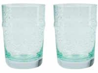 House Doctor Rain Trinkglas 2er-Set - blue - 2er-Set à Ø 7,5 cm - Höhe 10,5 cm