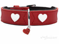 HUNTER Love Halsband - rot-schwarz - Breite 3,9 cm - Länge 55 cm (M) 69905