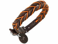 HUNTER Solid Education Cord Halsband - dunkelbraun-orange - Breite 2 cm - Länge 55