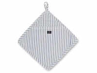 LEXINGTON Icons Cotton Herringbone Striped Topflappen - blue-white - 25x25 cm
