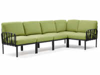 Nardi Komodo 5 Modul Sofa Outdoor - antracite/avocadosunbrella - Breite: 294 cm,