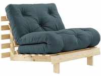 Karup Design ROOTS Schlafsessel - raw/petrol blue - Sessel: 105x90x85 cm, Bett: