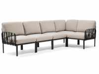 Nardi Komodo 5 Modul Sofa Outdoor - antracite/techpanama - Breite: 294 cm, Höhe: 80
