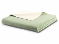 Biederlack Duo Cotton Melange Decke - mint-ecru - 150x200 cm 771827