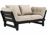 Karup Design BEAT Schlafsofa - black/beige - Sofa: 162x80x77 cm, Bett: 200x80x37 cm