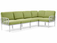 Nardi Komodo 5 Modul Sofa Outdoor - bianco/avocadosunbrella - Breite: 294 cm,...